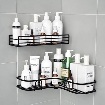 No-Drill Bathroom Metal Shelf