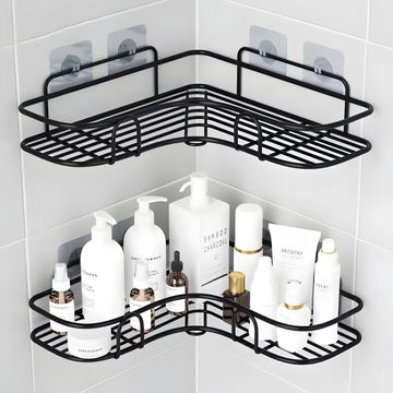 No-Drill Bathroom Metal Shelf