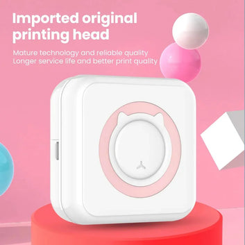 Mini Portable Thermal Stickers Paper Inkless Bluetooth Printer
