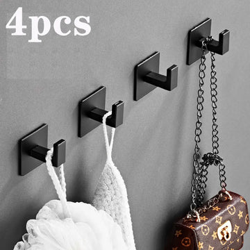 Black Self-Adhesive Wall Hooks For Hanging