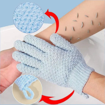 1 Pack Of Five Finger Bath Gloves